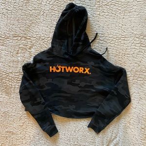 HOTWORX camo cropped hoodie